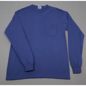 Comfort Colors Navy Blue Long Sleeved Pocket Tee - Size M‎